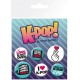 Pack de 6 chapas KPOP Mix com designs icônicos