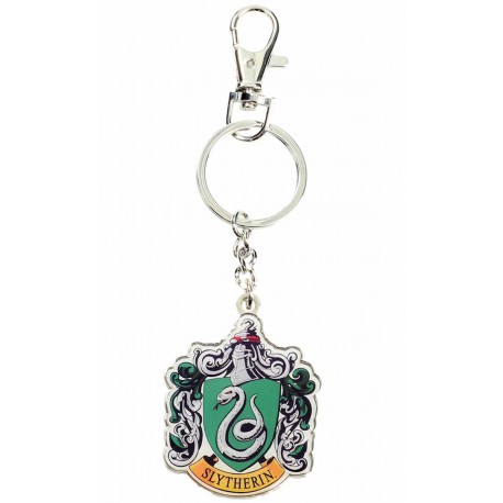 Metal key ring Slytherin Shield with Carabiner