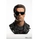 Busto T-800 de Terminator 2 con detalle de daño en batalla