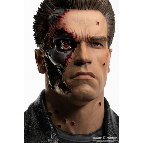 Buste T-800 Terminator 2 polyrésine et silicone