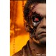 Busto T-800 de Terminator 2 con detalle de daño en batalla