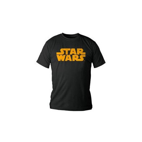 Camiseta Star Wars logo naranja