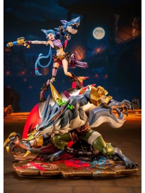 Statue Diorama Jinx et Warwick avec lumière