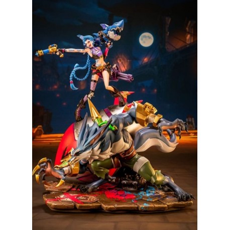Statue Diorama Jinx et Warwick avec lumière