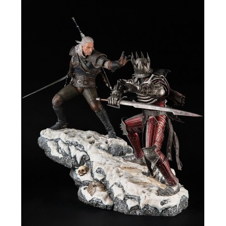 Estátua diorama Geralt vs Eredin de The Witcher 3