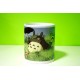 Caneca Totoro banhada a prata com tampa hermética