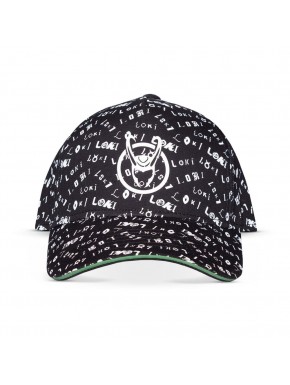 Casquette noire Loki avec design de texte