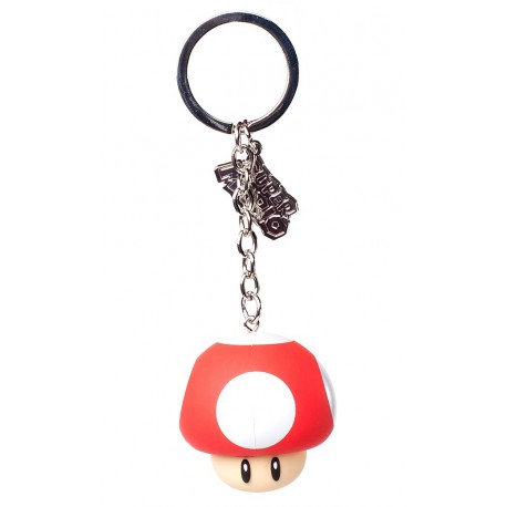 Nintendo keychain rubber Super mushroom 3D