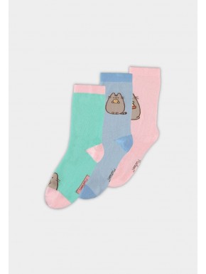 Pack de 3 calcetines Pusheen en colores rosa, azul y verde
