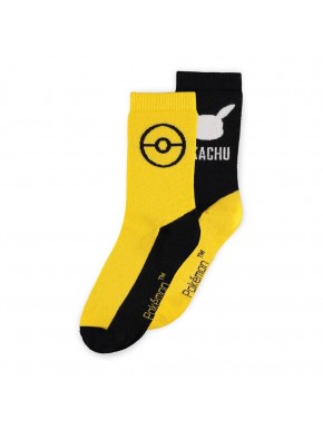 Chaussettes jaunes et noires Pikachu Pokémon
