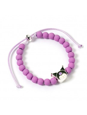 Pulsera morada Hello Kitty con colgante Kuromi