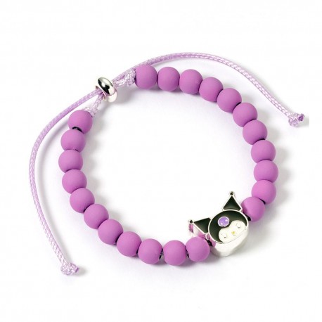 Pulsera morada Hello Kitty con colgante Kuromi