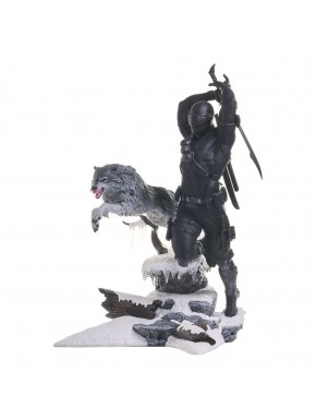 Estátua PVC de Snake Eyes de G.I. Joe com lobo