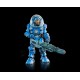Figura Deluxe Vellok Speer de Cosmic Legions com armadura azul