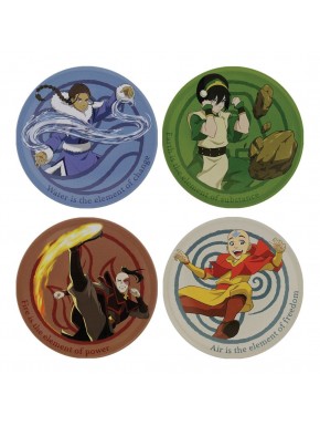 Porta-copos de metal Avatar com personagens e elementos