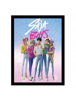 Pôster enquadrado Saja Boys K-Pop 30x40 cm