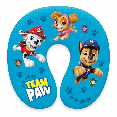 Coussin cervical bleu PAW Patrol avec personnages