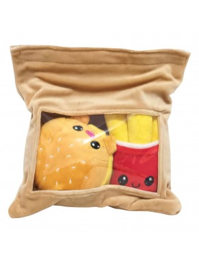 Pacote de peluches Yummis Burger e Fries com saco