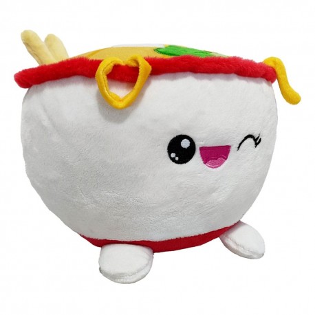 Peluche Yummis Ramen blanco de 20 cm con diseño kawaii