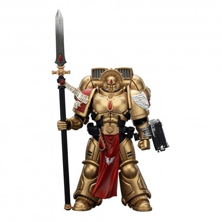Figura dorada Sanguinary Guard Warhammer con lanza y pistola