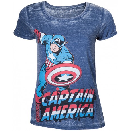 Camiseta Chica Capitán América Marvel