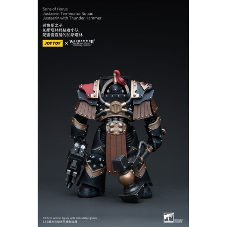 Figura Justaerin Warhammer 12 cm con Martillo de Trueno