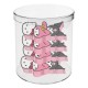 Lot de gommes Sanrio dans un pot transparent
