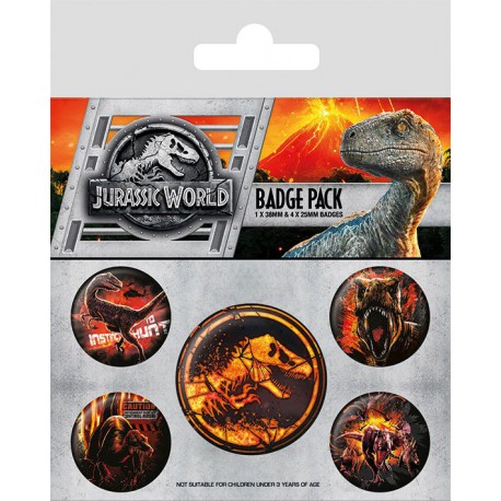 Pack Chapas Jurassic World El Reino Caído