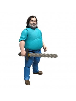 Figura Steve de Minecraft de 10 cm con espada y bolso