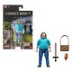 Figura Steve de Minecraft de 10 cm con espada y bolso