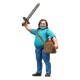 Figura Steve de Minecraft de 10 cm con espada y bolso