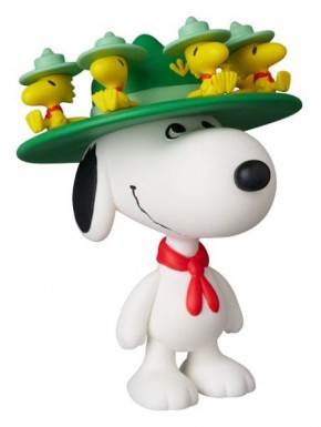 Minifigura de Snoopy con Woodstock en sombrero verde