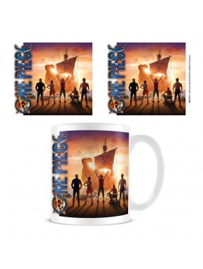 Taza de cerámica One Piece Live Action con diseño de atardecer