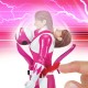 Figura Power Rangers Pink Ranger auto-morfina con accesorios