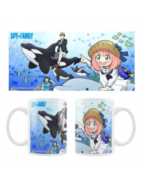 Taza de cerámica Spy x Family con animales marinos