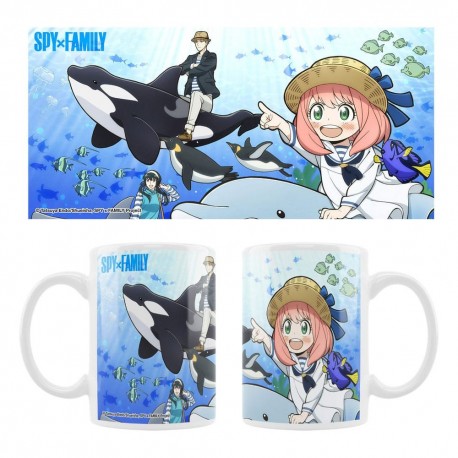 Taza de cerámica Spy x Family con animales marinos