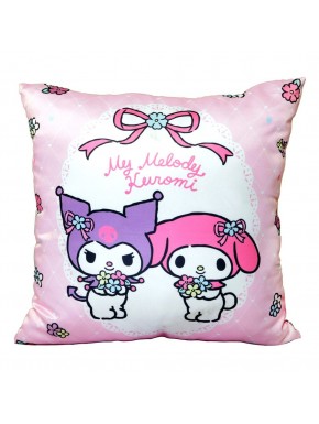 Coussin pastel Sanrio avec My Melody et Kuromi