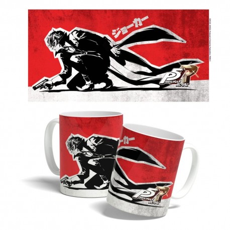 Taza de cerámica Joker Persona 5 Royal diseño rojo