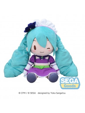 Peluche Hatsune Miku 40 cm con vestido morado