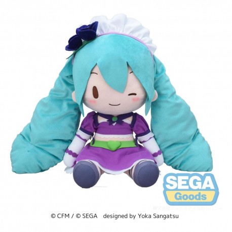 Peluche Hatsune Miku 40 cm con vestido morado