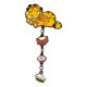 Pin's en métal émaillé Garfield avec charms suspendus