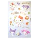 Set d'autocollants Hello Kitty & Friends en tons pastel avec fleurs et papillons