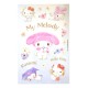 Set d'autocollants Hello Kitty & Friends en tons pastel avec fleurs et papillons