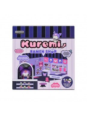 Minifigurine Kuromi Ramen Shop avec autocollants réutilisables