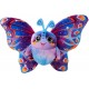 Peluche papillon Fluffyflys avec yeux arc-en-ciel et ailes colorées