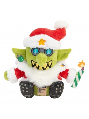 Peluche Warhammer Da Red Gobbo con traje navideño