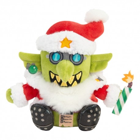 Peluche Warhammer Da Red Gobbo con traje navideño