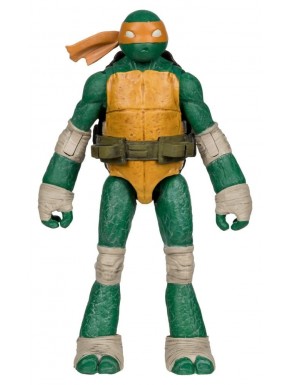 Figura de acción Michelangelo de 12,7 cm con accesorios y cómic.