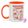 Caneca Dungeons & Doggos com D20 da Glassstaff