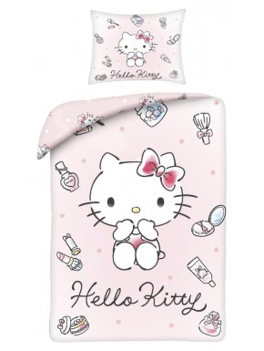 Funda nórdica Hello Kitty rosa con diseño de Sanrio